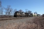 NS 9724 with a westbound stack train